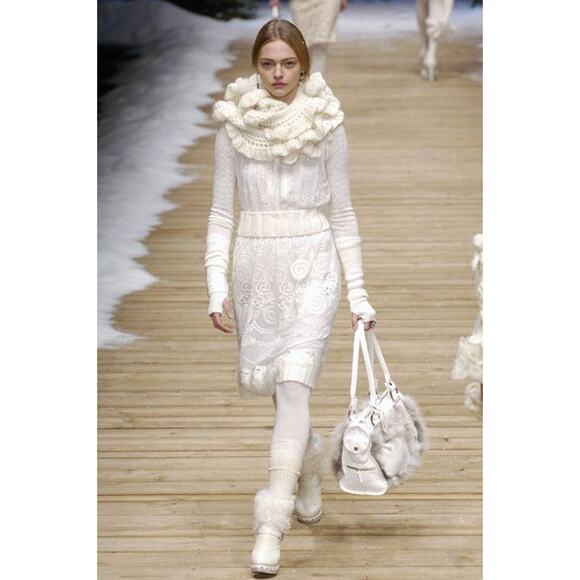 RARE!!!!  2006 STUNNING NEW Dolce & Gabbana Fur Boots! 38 - Picture 1 of 10